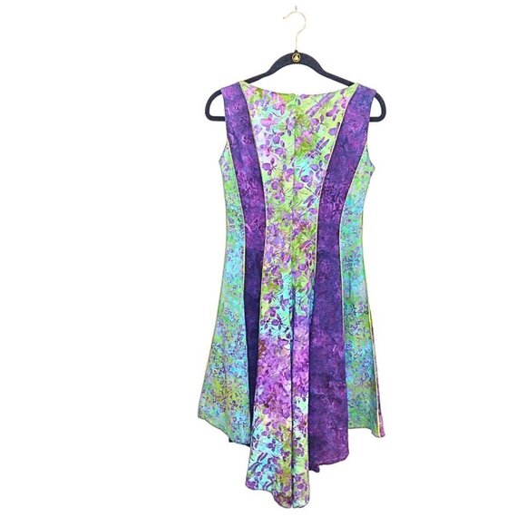 CUSTOM DESIGN MICHIGAN FASHION WEEKFLORAL HIGH LOW SLEEVELESS DRESS - NWOT - Picture 2 of 3